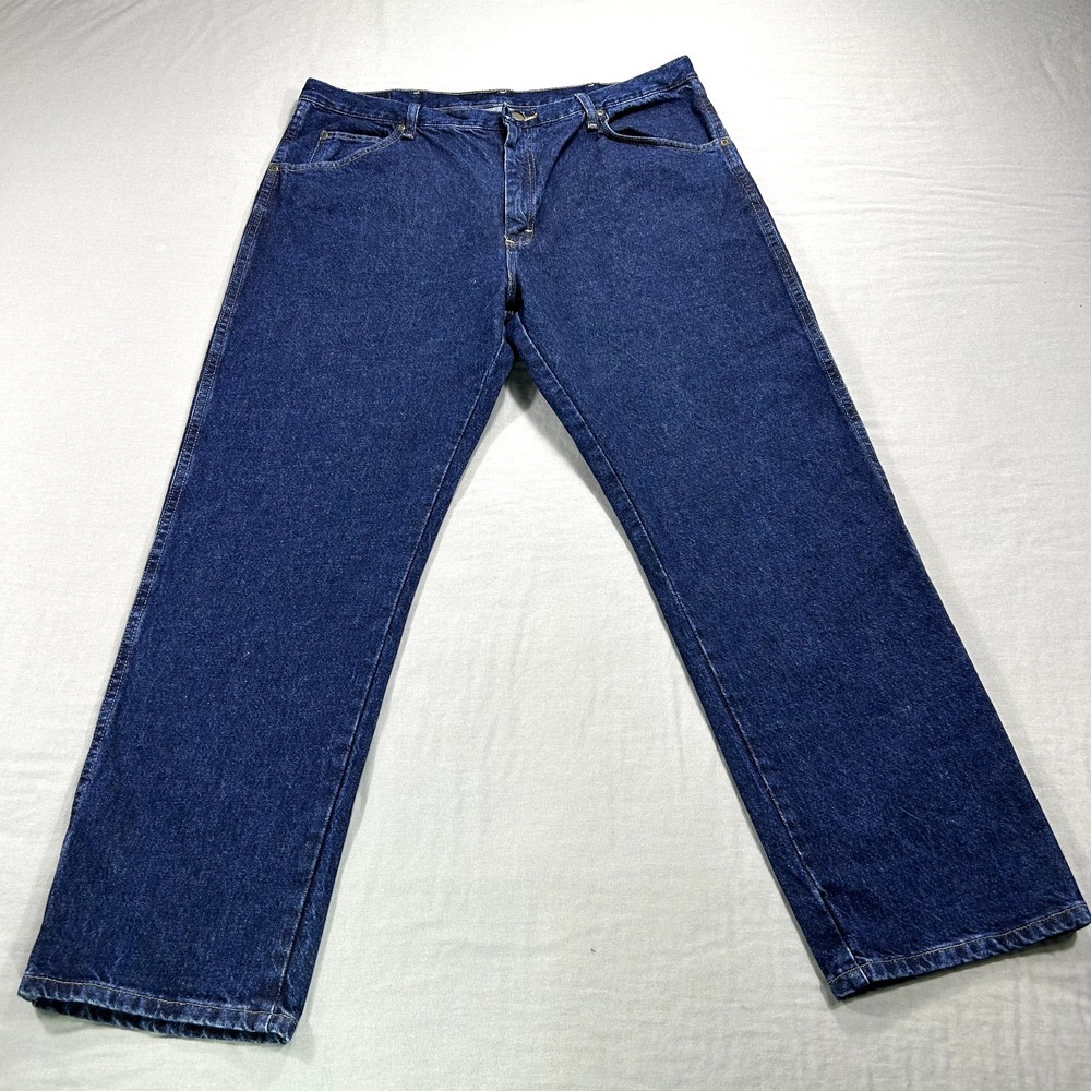 NEW Wrangler Jeans Mens 40x30‎ Blue Denim Regular Straight U-Shape 96501MR VTG
